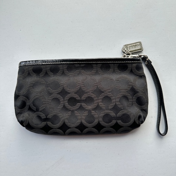 Coach Black Signature Wristlet Clutch - Picture 3 of 8